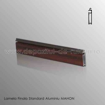 Lamele finale rulouri exterioare aluminiu standard mahon